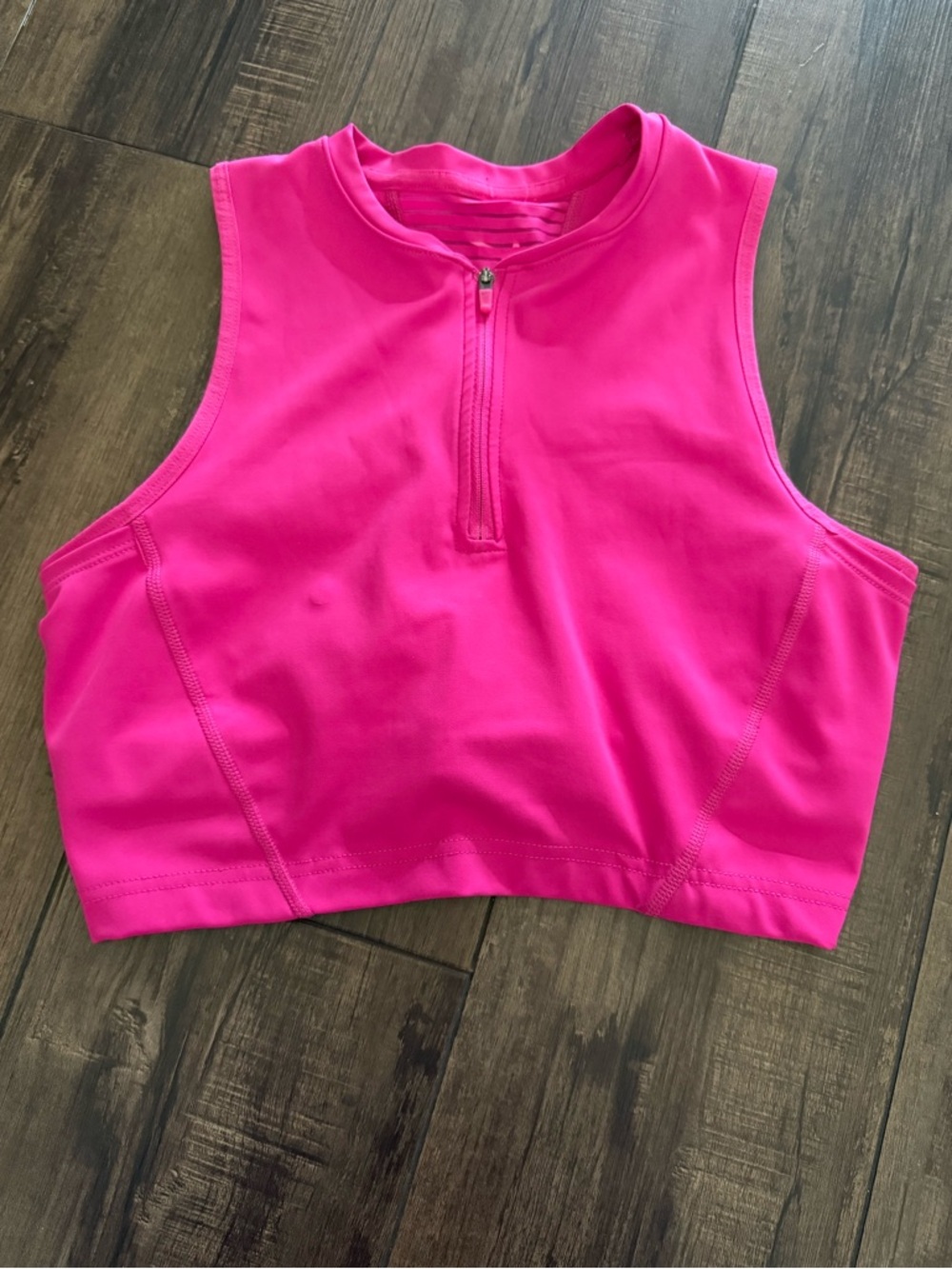 Nike Hot Pink Cropped Tank Top Sleeveless Athletic Workout Gym Women’s Medium